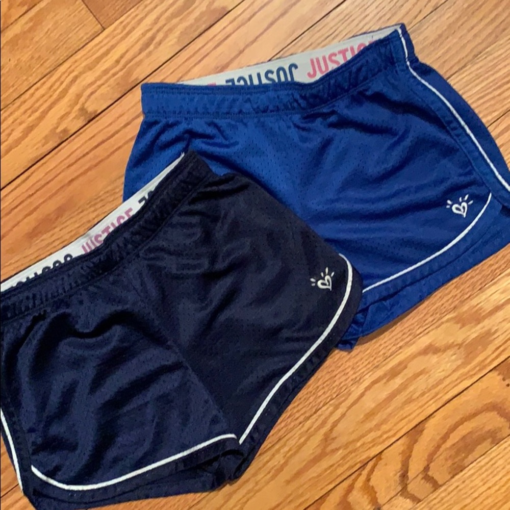 Bundle of 2 Justice Girls shorts, Size 7, blue